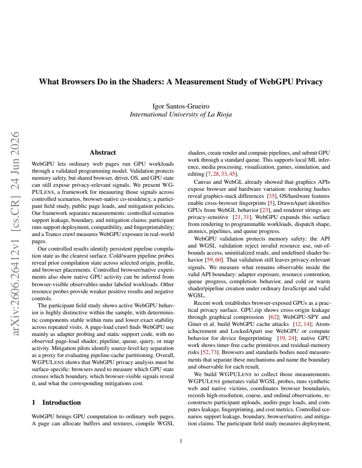 First page