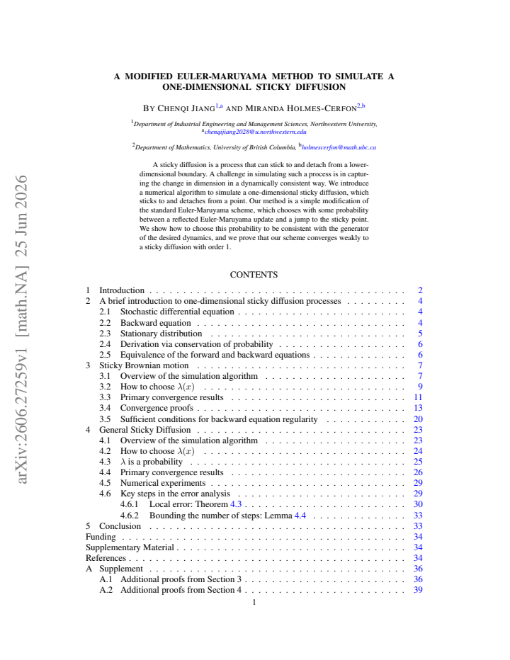 First page
