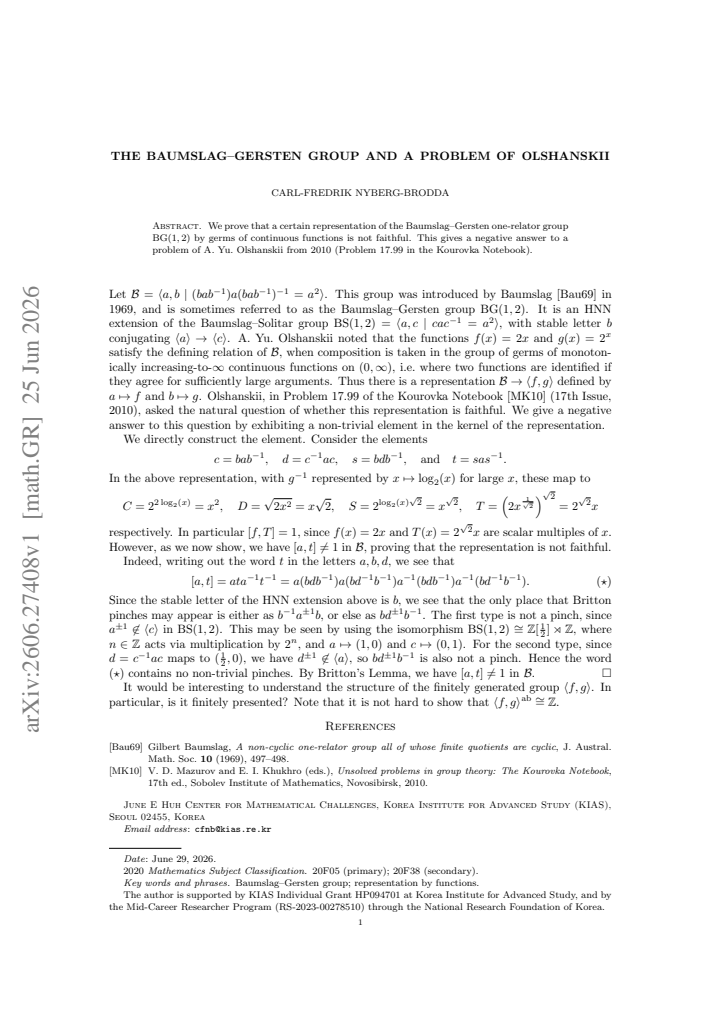 First page