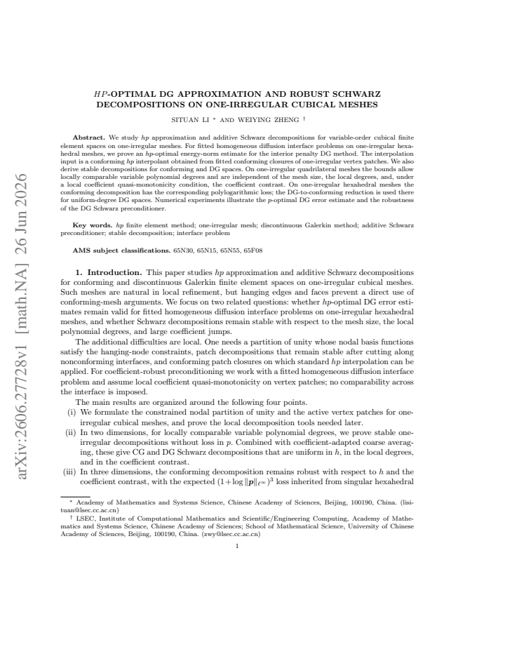 First page