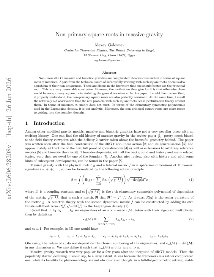 First page