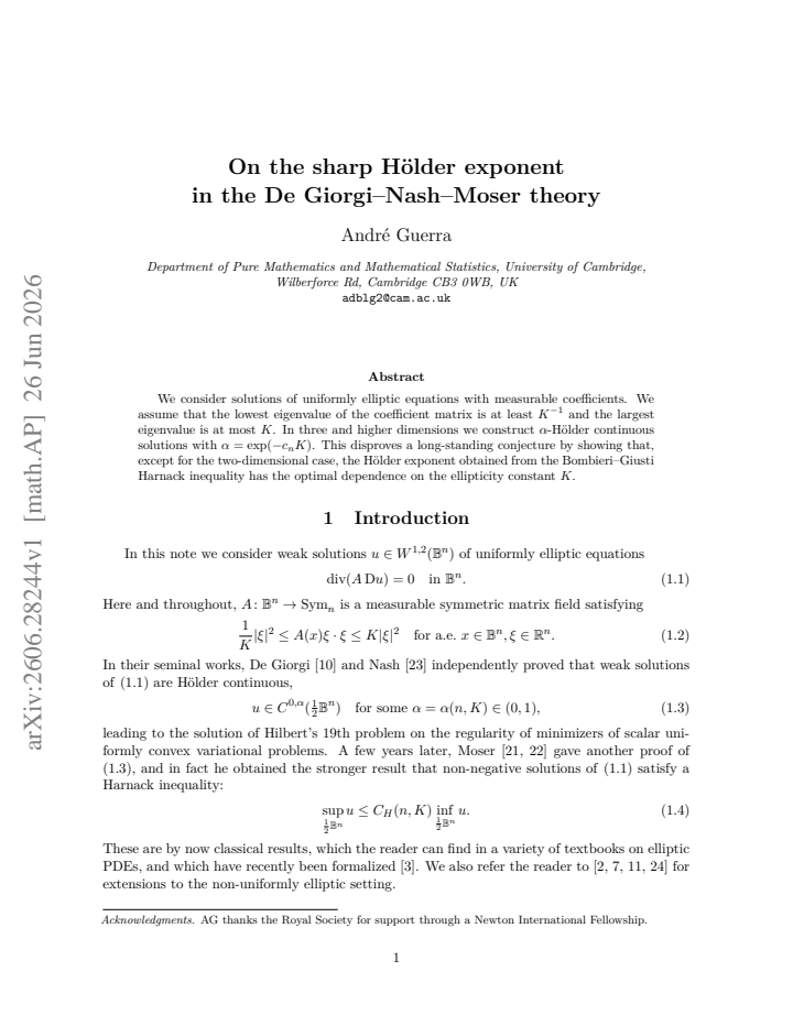 First page