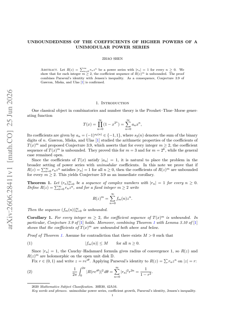 First page