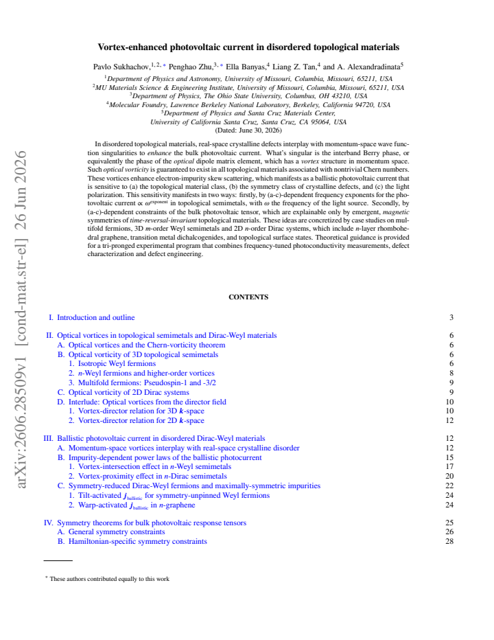 First page