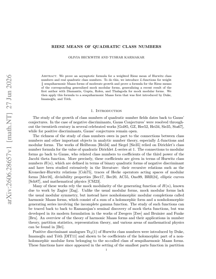 First page