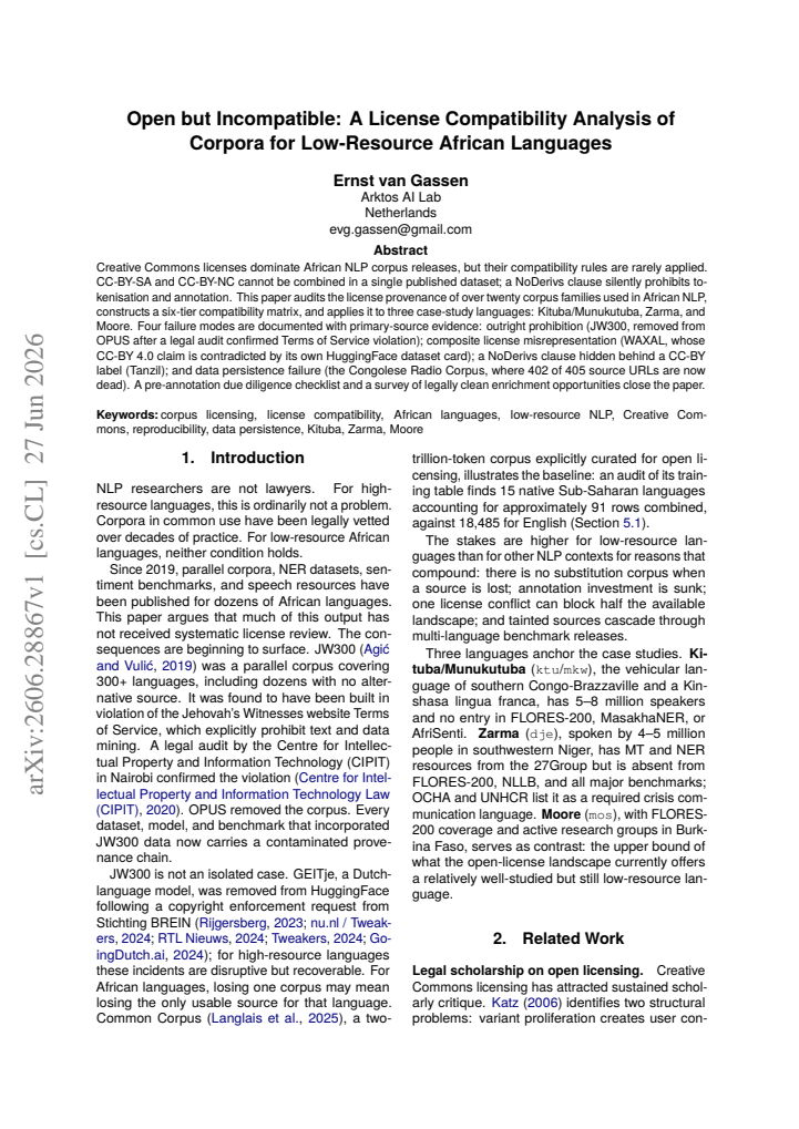 First page