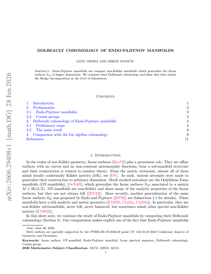 First page