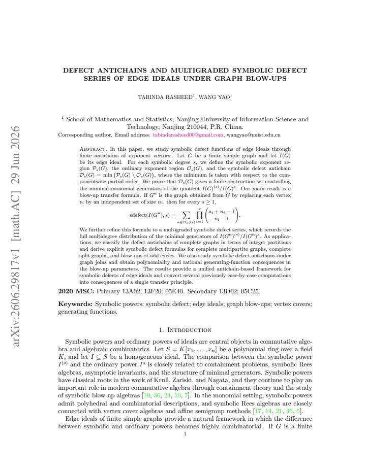 First page