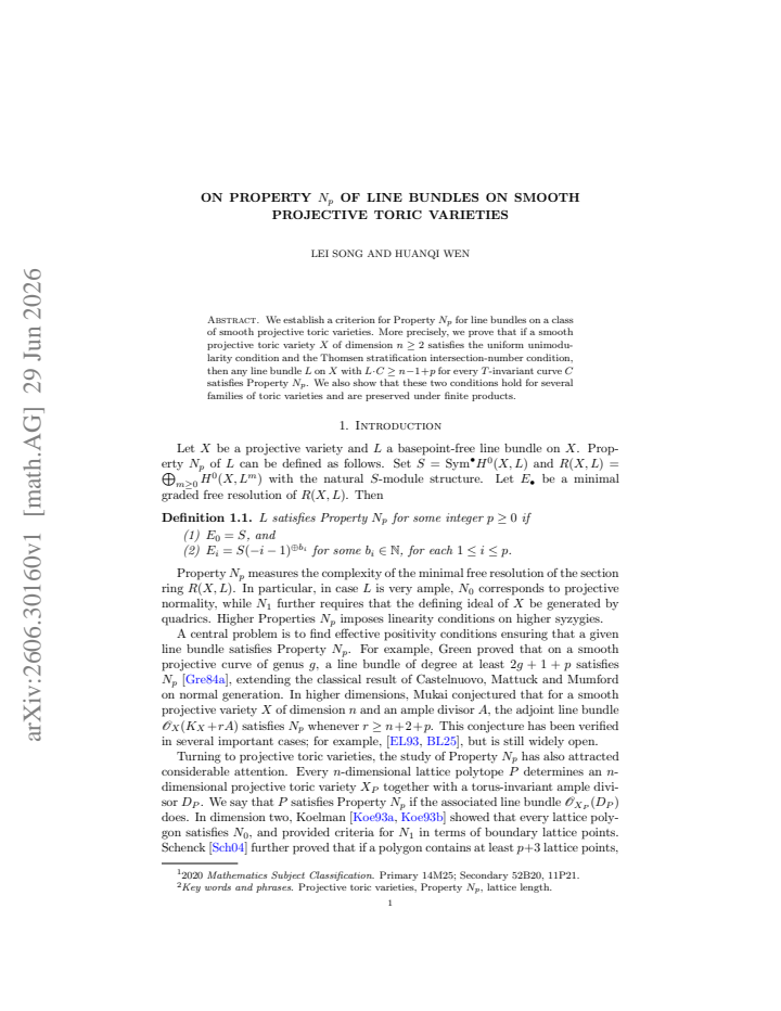 First page