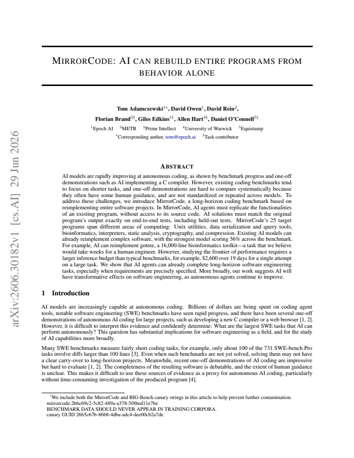 First page
