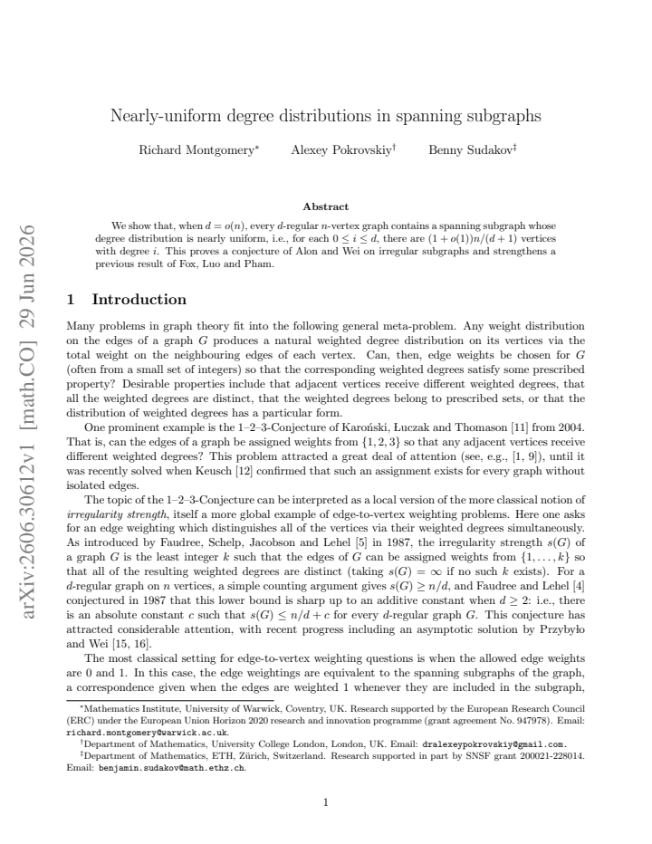 First page