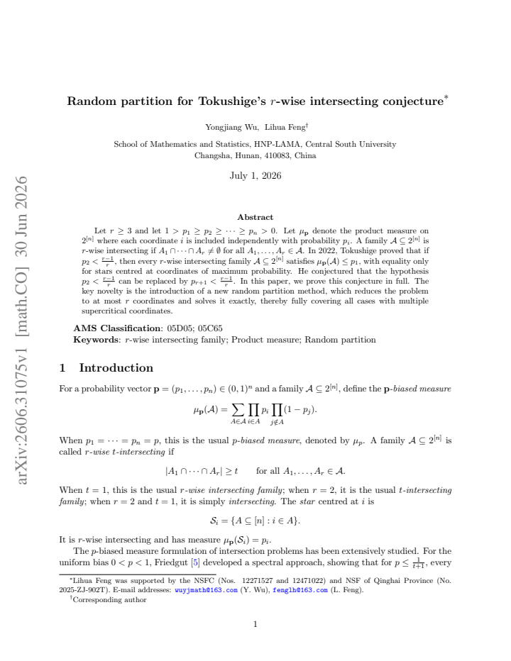 First page