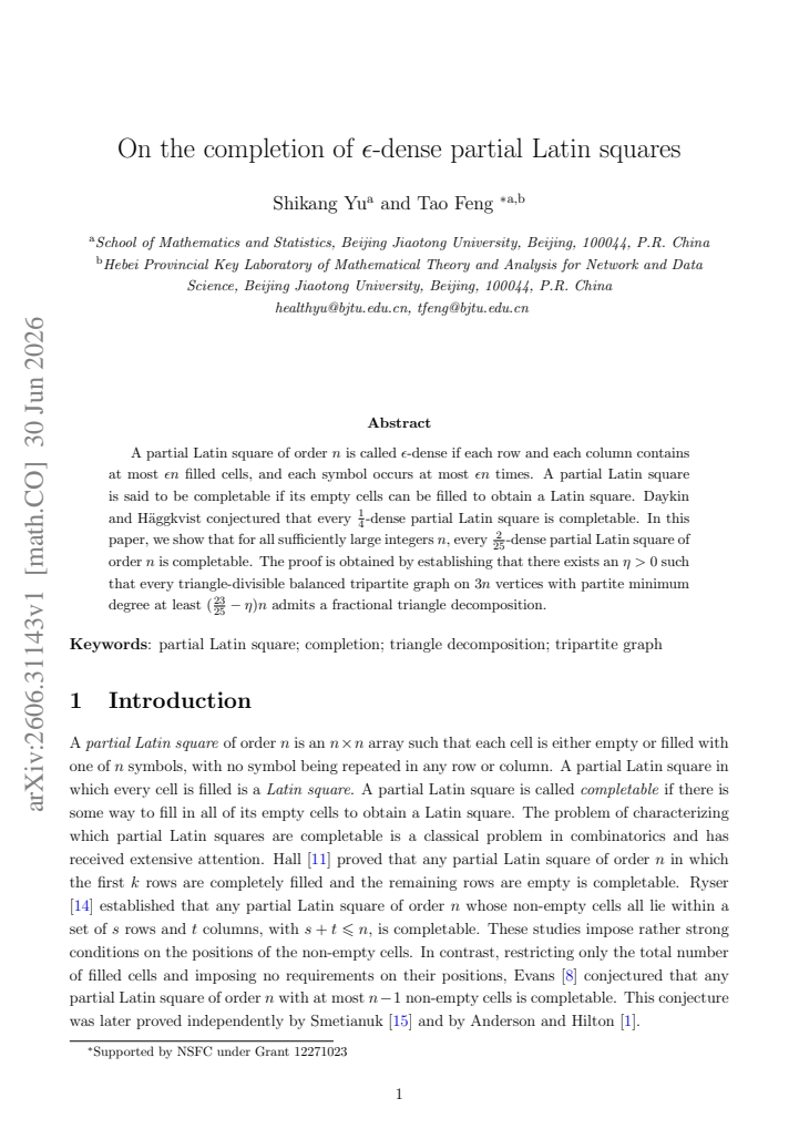 First page