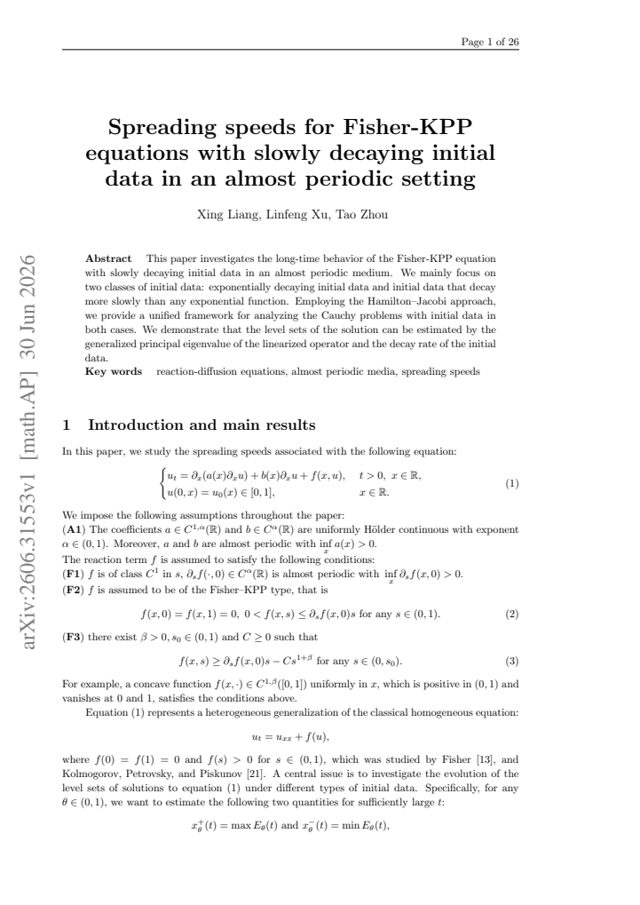 First page