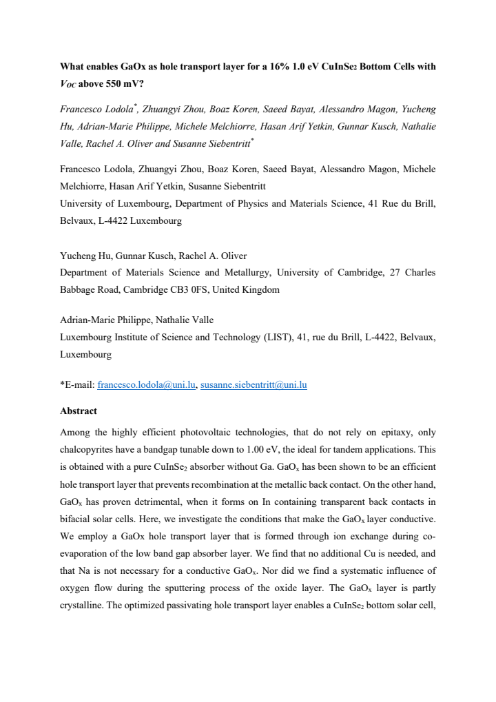 First page