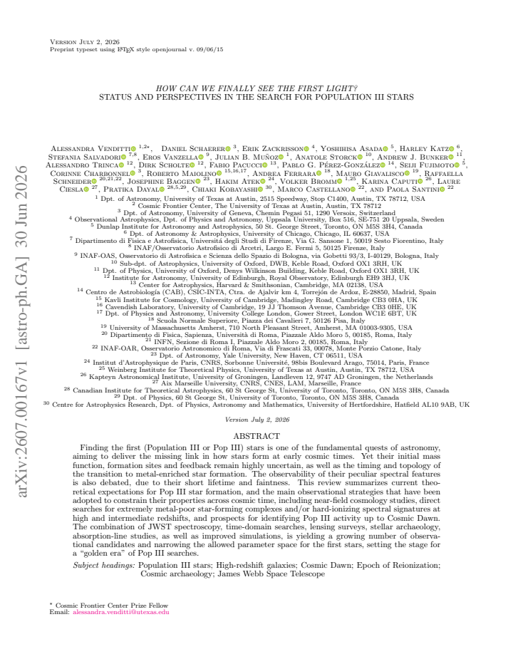 First page