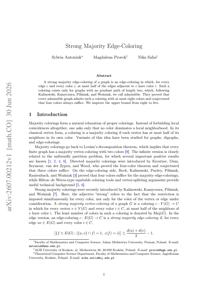 First page