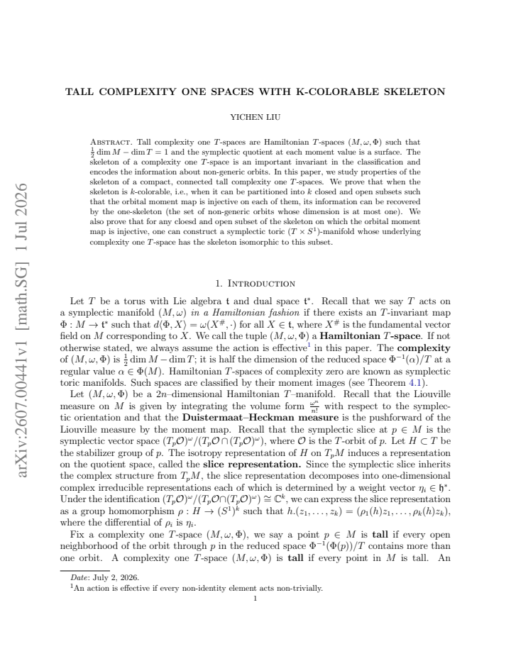 First page