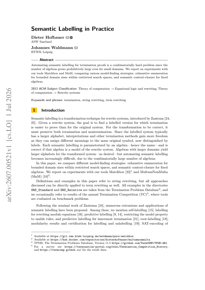 First page