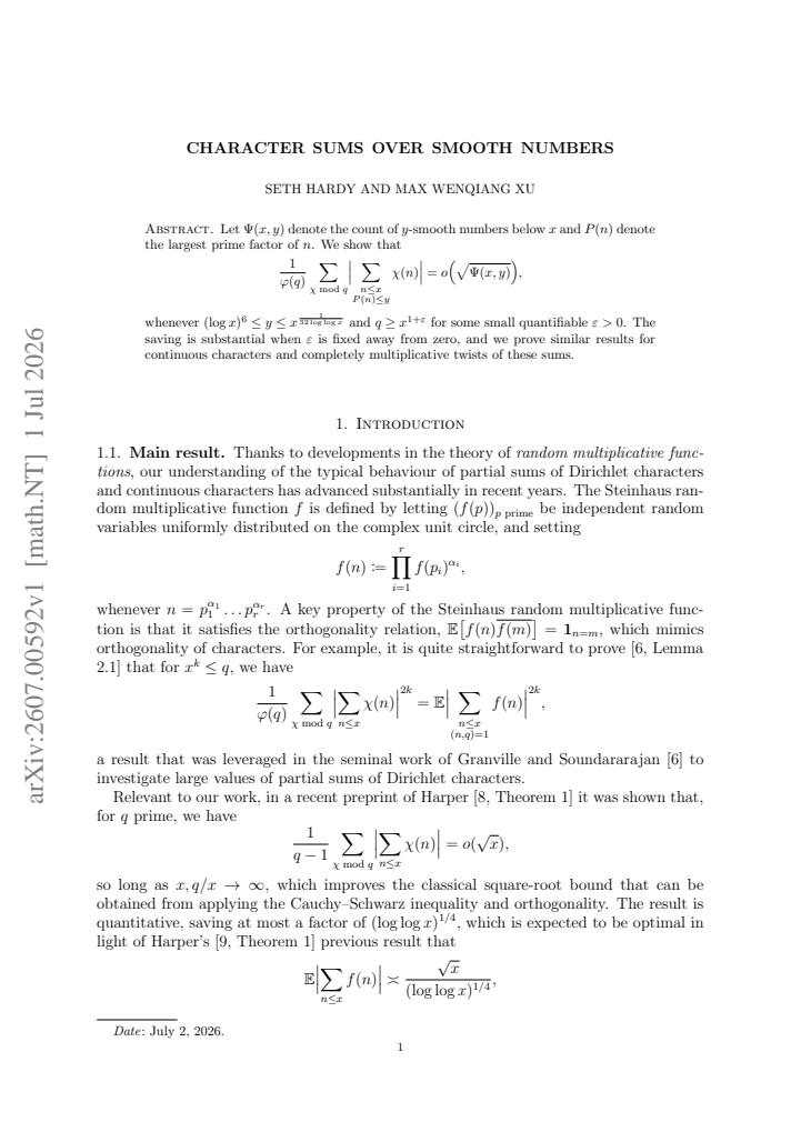 First page