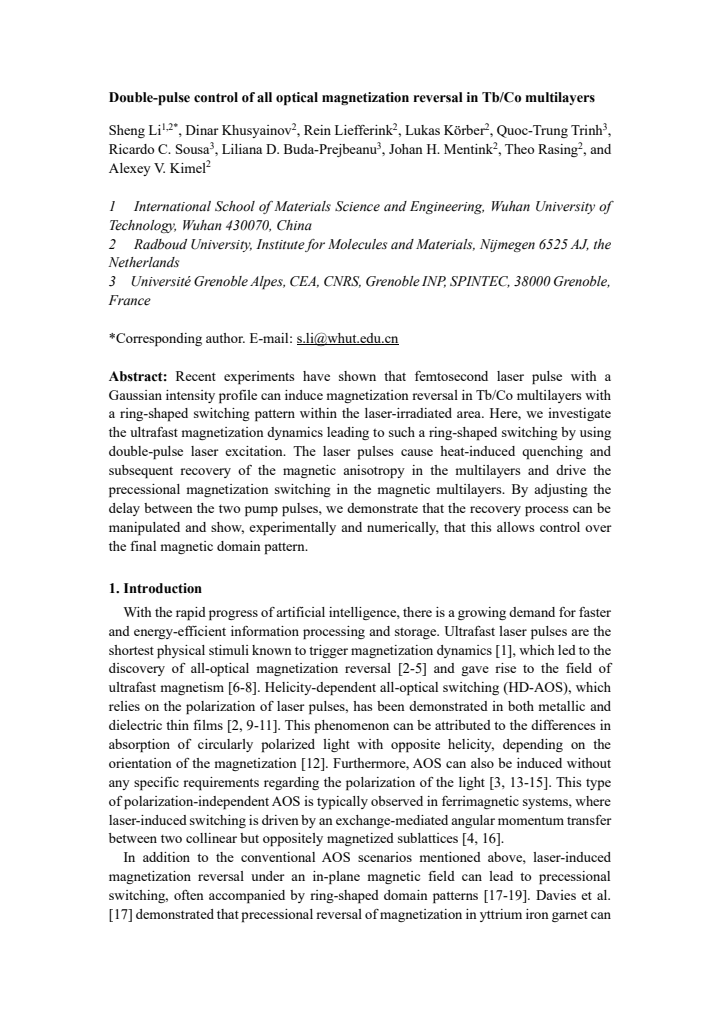 First page