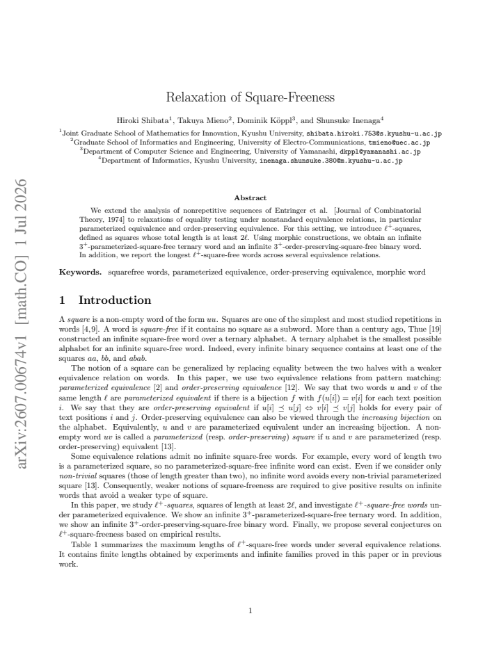 First page