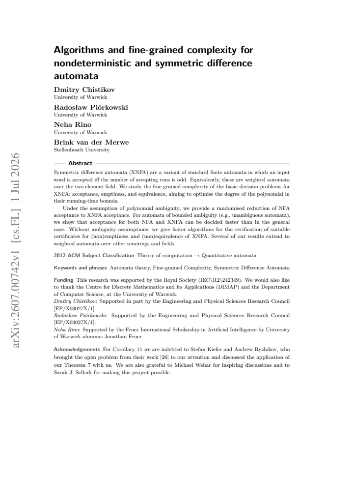 First page