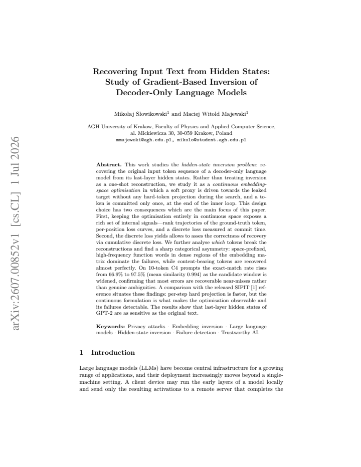 First page