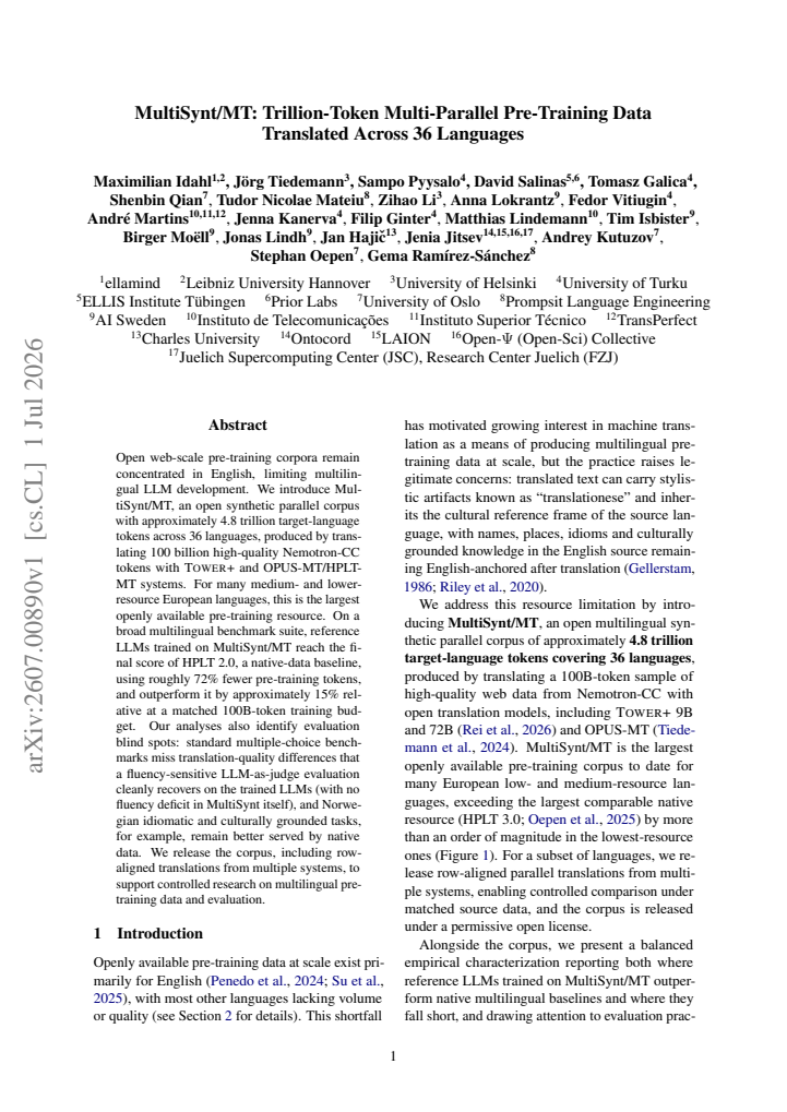 First page