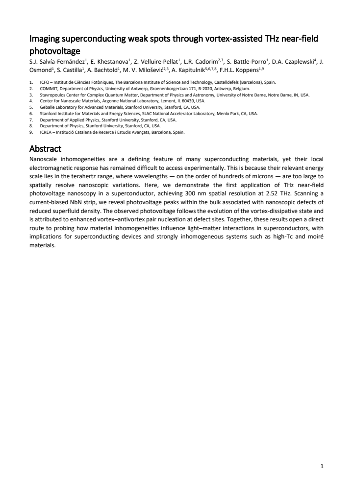 First page