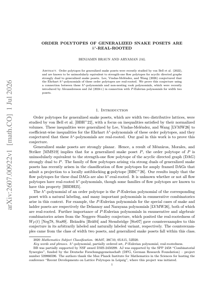 First page