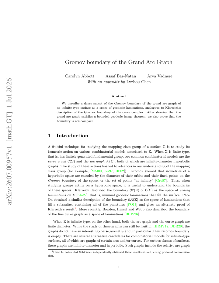 First page