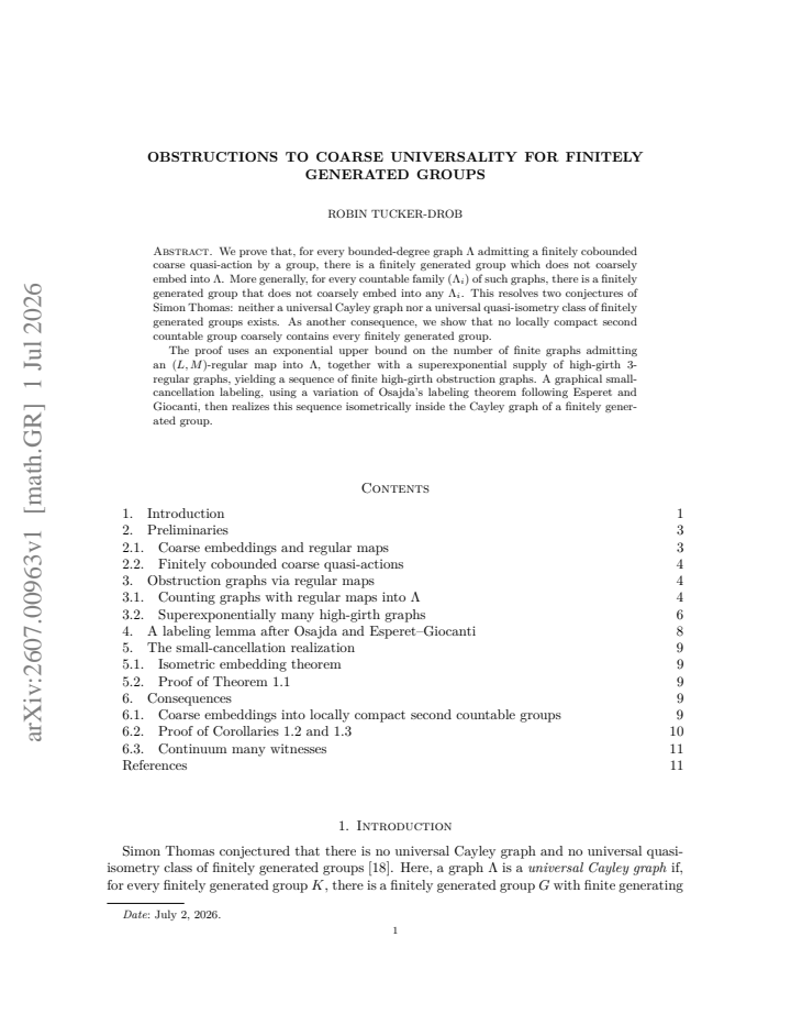First page