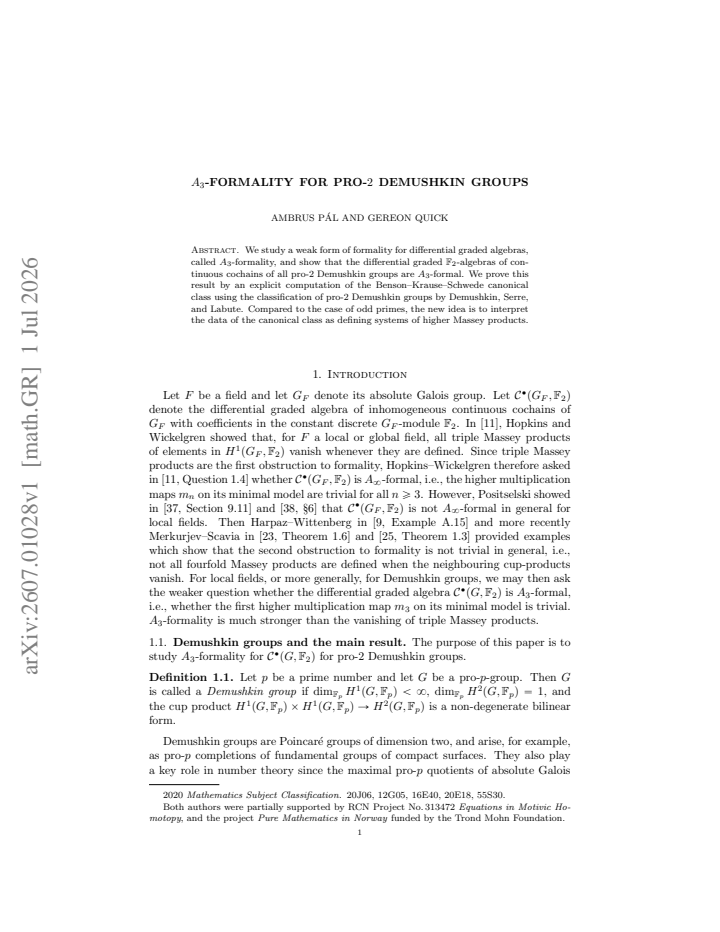 First page