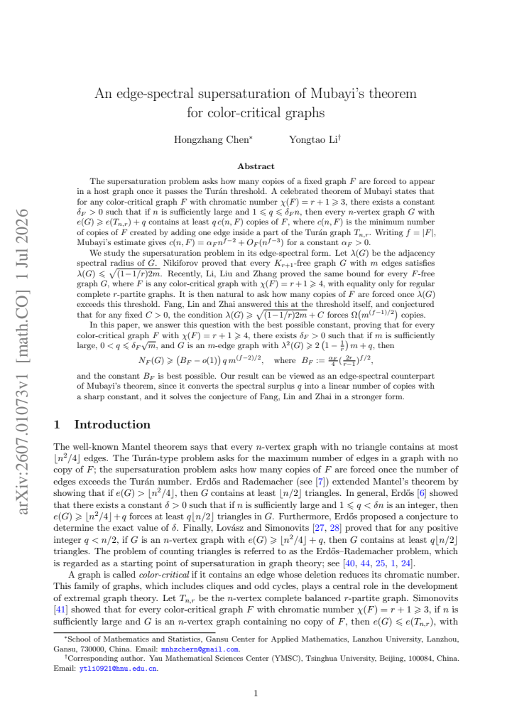 First page