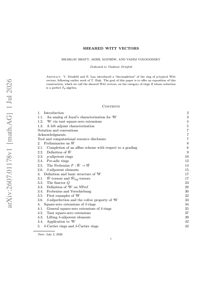 First page