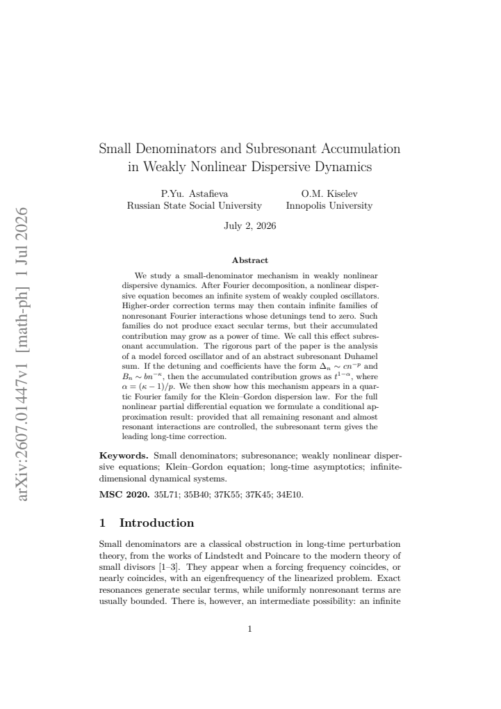 First page