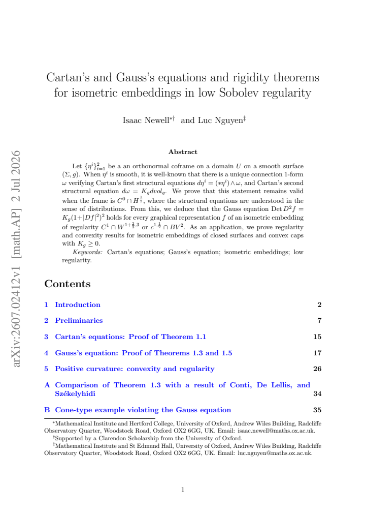 First page