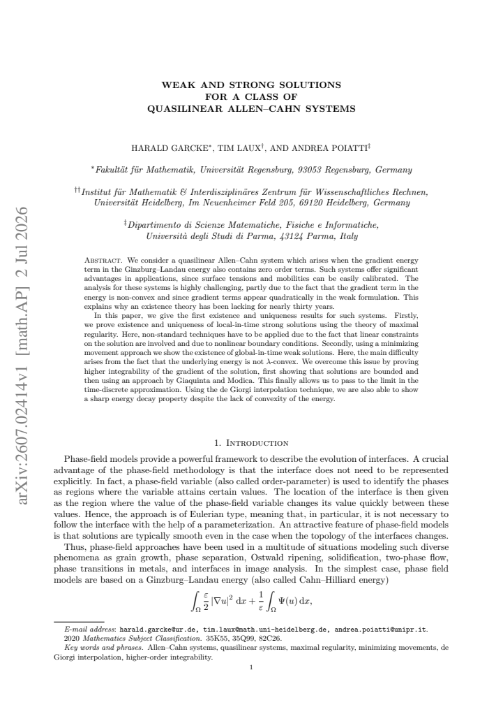 First page