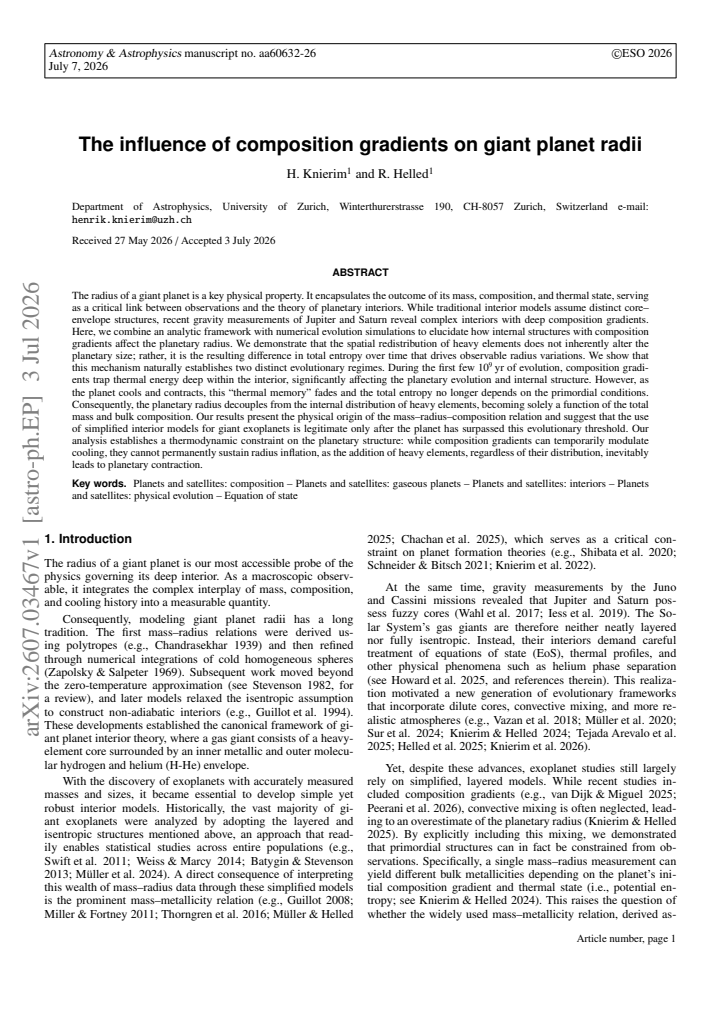 First page