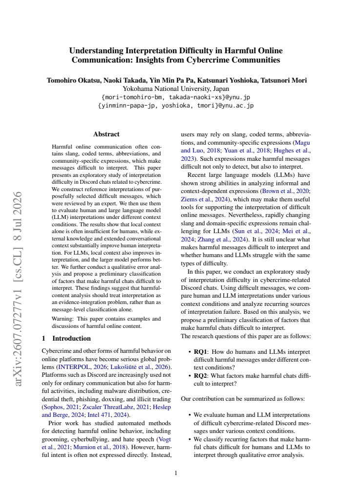 First page