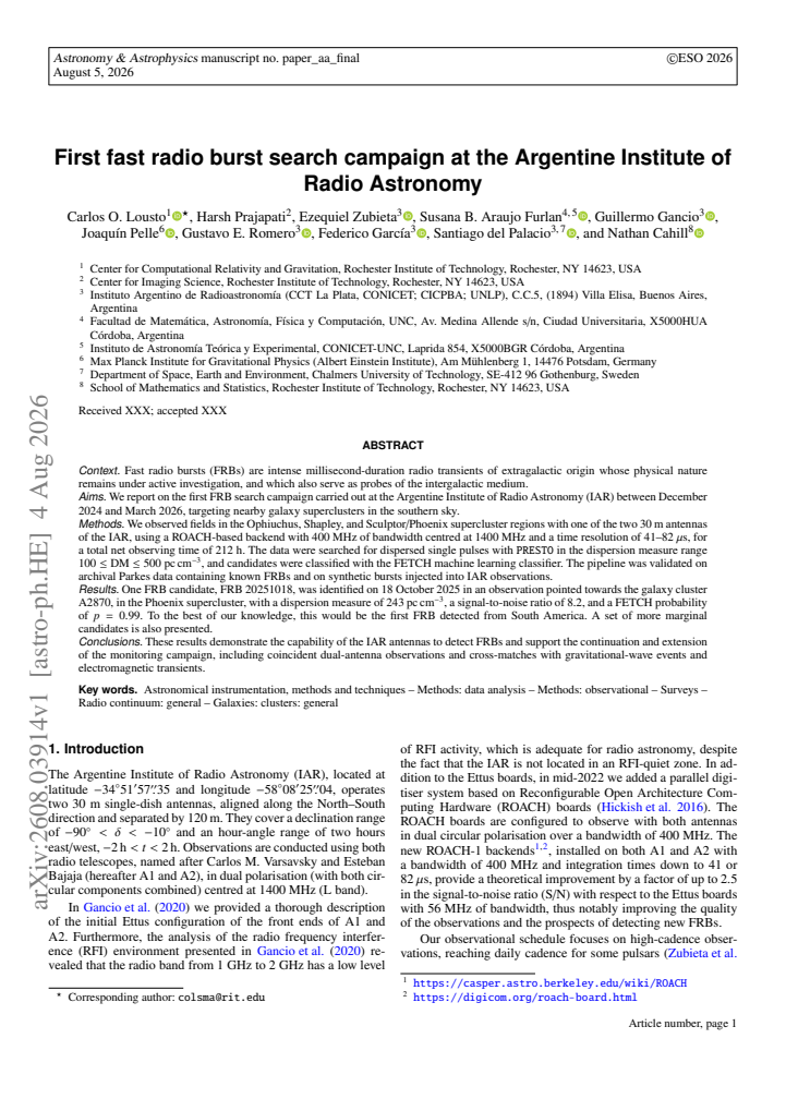 First page