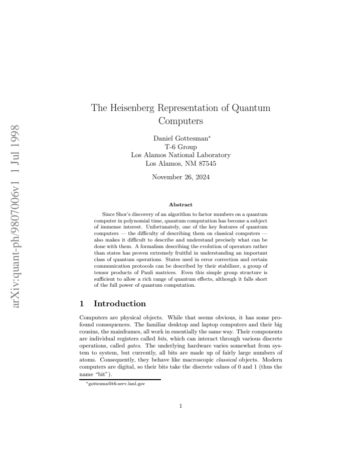 First page